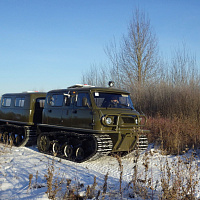 Unzha ZVM-3402 WT two-link tracked snow and swamp-going vehicle with link tracks, фото 2