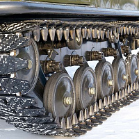 Uzola ZVM-2411 caterpillar snowmobile with link tracks, фото 4