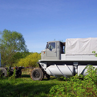 TP with RVD ZVM-2902: all-terrain vehicle Transport and technological platform (TP) with rotary screw propulsion, фото 2