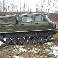 Uzola ZVM-2412 tracked snow and swamp-going vehicle with link tracks, фото 4
