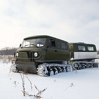 Unzha ZVM-3402 two-link tracked snow and swamp-going vehicle with link tracks, фото 5