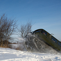 Uzola ZVM-2411 caterpillar snowmobile with link tracks, фото 21
