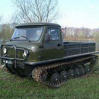 Uzola ZVM-2412 tracked snow and swamp-going vehicle with link tracks, фото 2