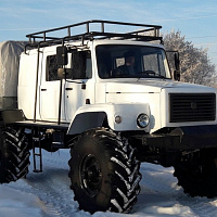 Siver ZVM-39081 4x4 wheeled snow and swamp-going vehicle on agricultural tires, фото 1