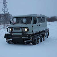 Uzola ZVM-2413 tracked snow and swamp-going vehicle with belt tracks, фото 4