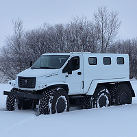 Колесный снегоболотоход ЗВМ-39083 ВЕЯ 6х6 "пикап" на шинах сверхнизкого давления размерностью 1700х700 мм (год выпуска окт 2024)
